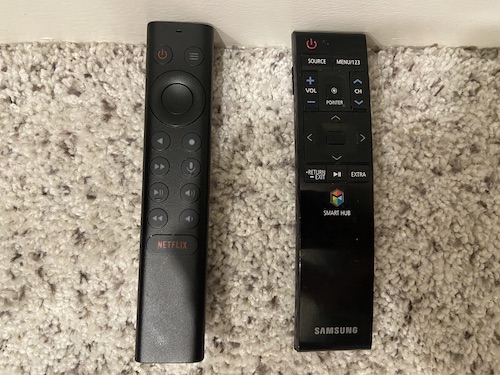 Basement TV remotes